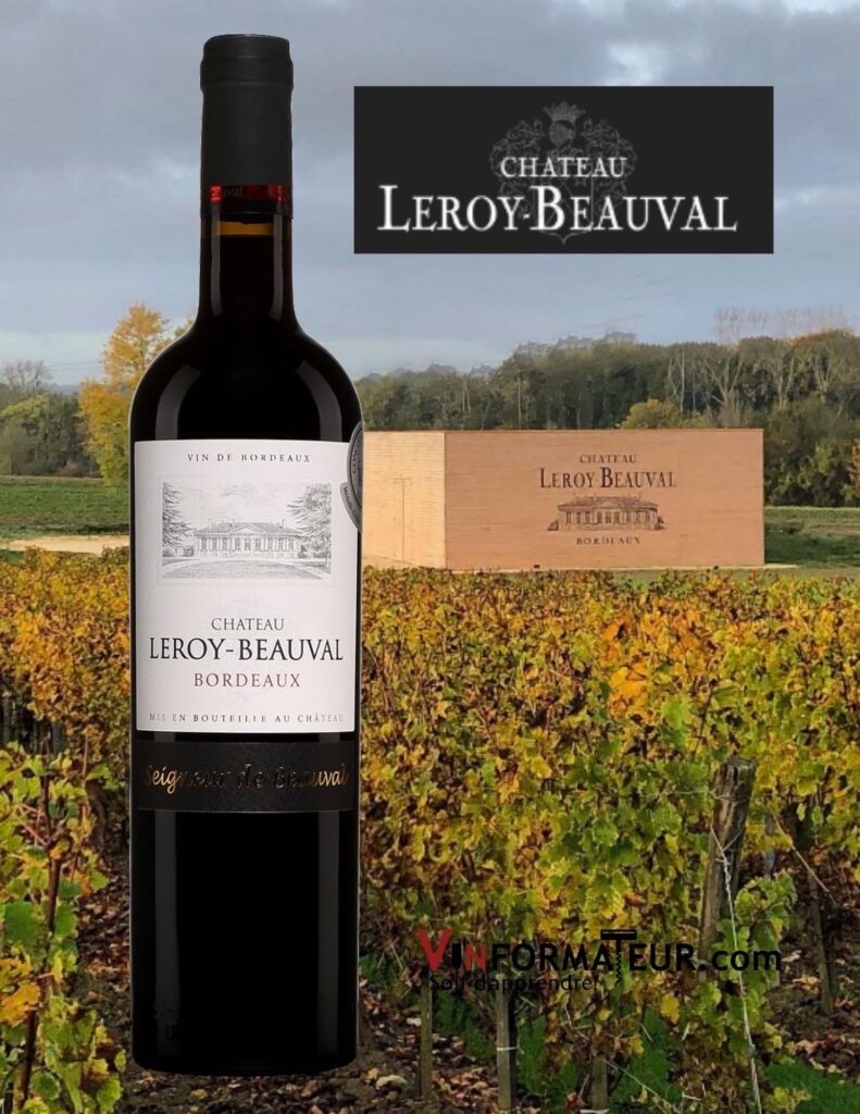 Bouteille de Château Leroy-Beauval, Seigneur de Beauval, Bordeaux Supérieur, 2016