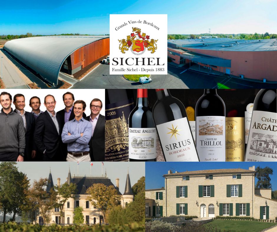Maison Sichel: famille Sichel, chai, vins de la maison, château Angulet, château Palmer.