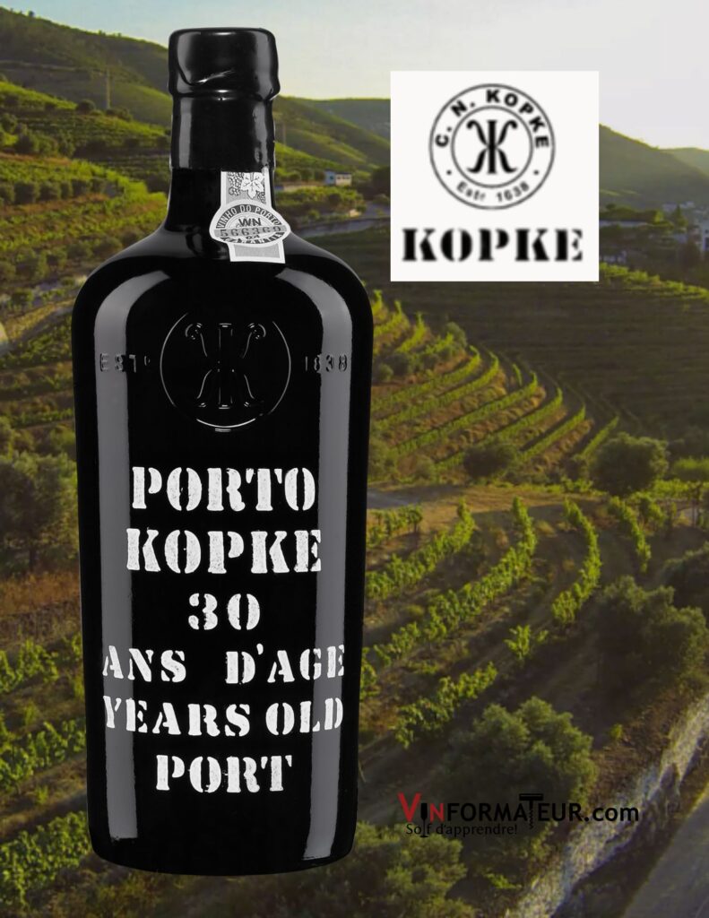 Bouteille de Porto Kopke, Tawny, 30 ans d’âge, Portugal, Douro