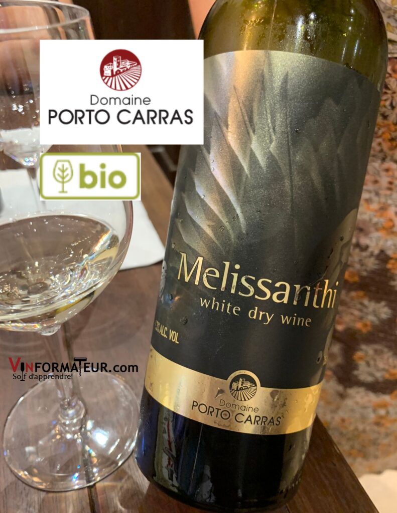 Domaine Porto Carras, Melissanthi, vin blanc bio, Grèce, AOP Côtes-de-Meliton, 2021