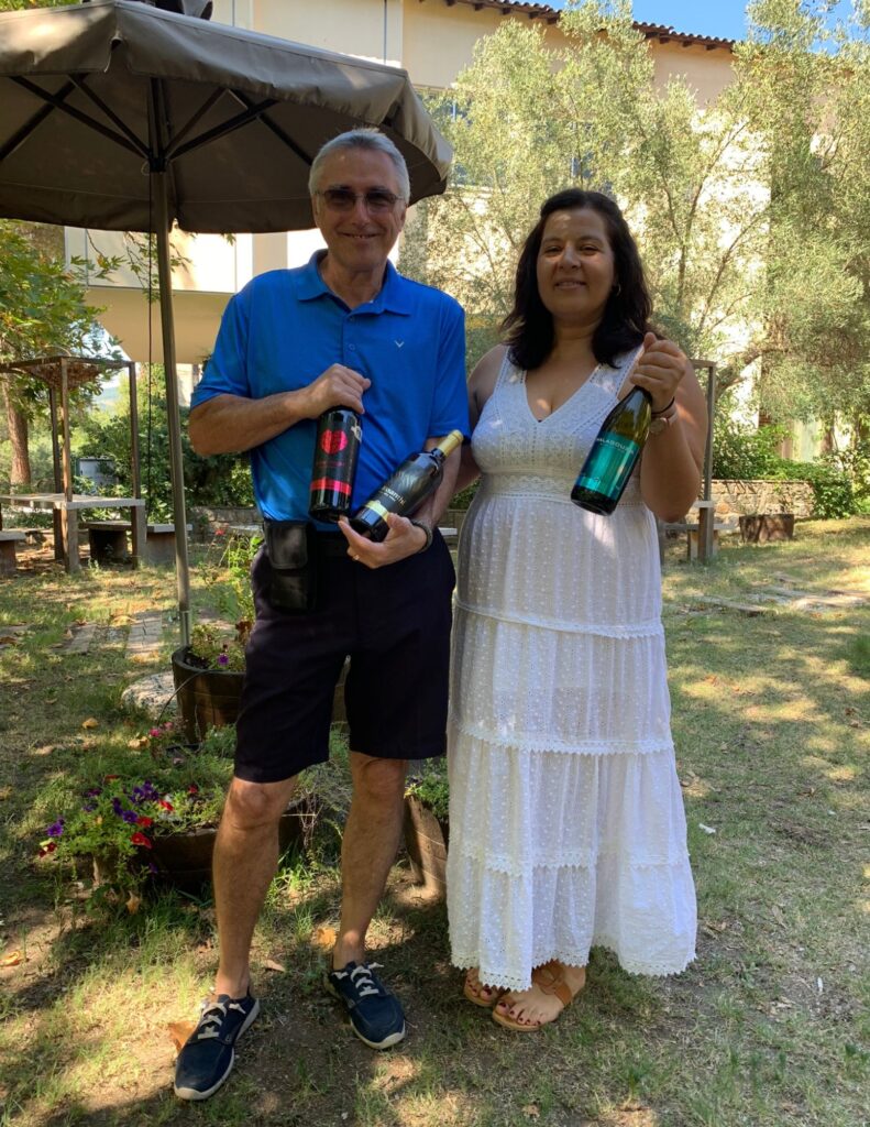 Avec Eyfrossyni Drossou Chief Oenologist du Domaine