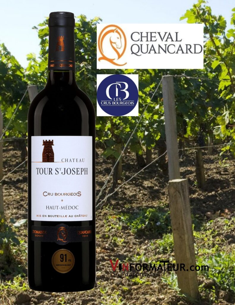 Bouteille de Château Tour Saint-Joseph, Cru Bourgeois, France, Bordeaux, Haut-Médoc, Cheval Quancard, 2016