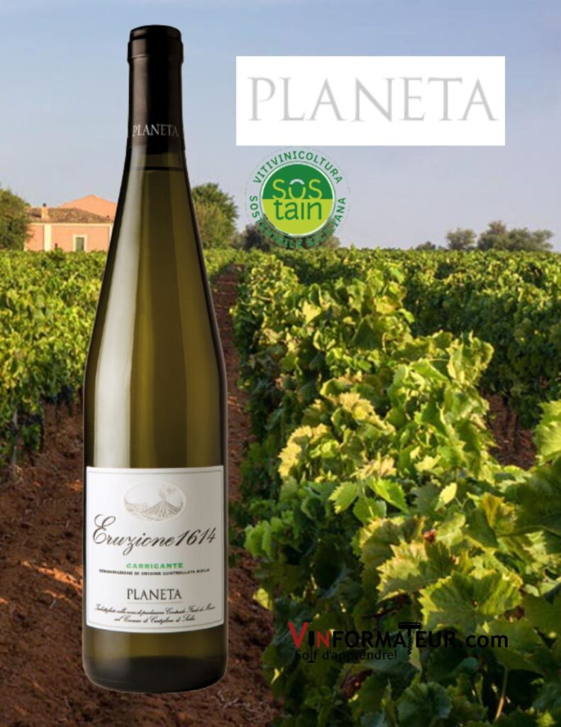 Bouteille de Planeta, Eruzione 1614, Carricante, Italie, Sicile DOC, 2018