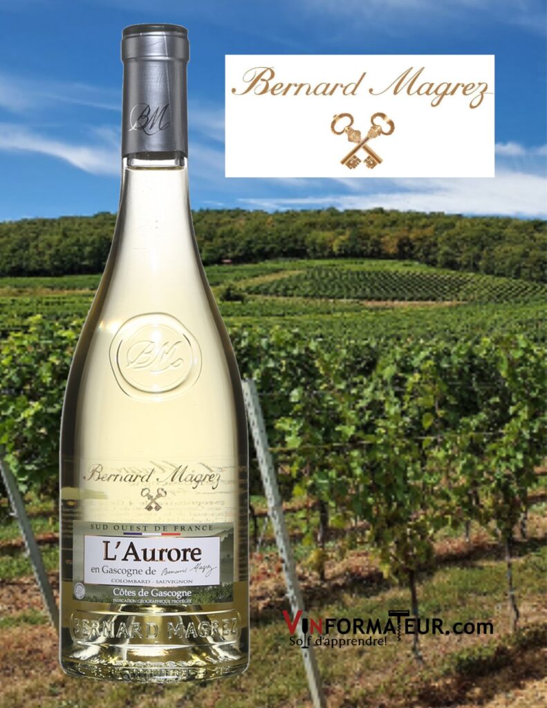 Bouteille de L’Aurore en Gascogne, Côtes de Gascogne IGP, France, Sud-Ouest, Bernard Magrez, 2019