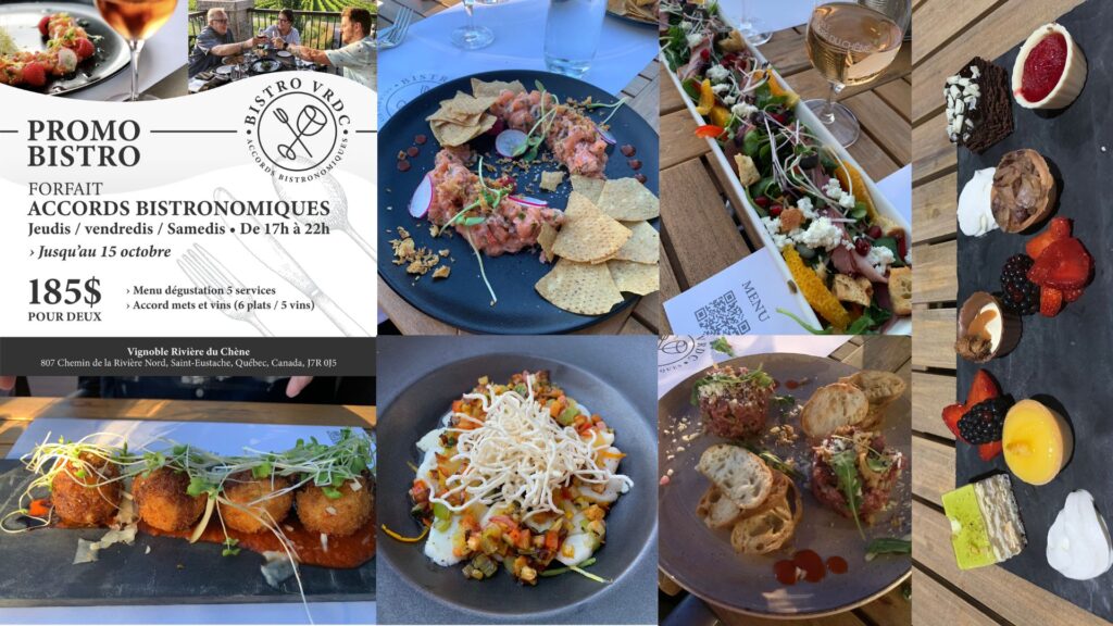 Menu Accords Bistronomiques VRDC - plats