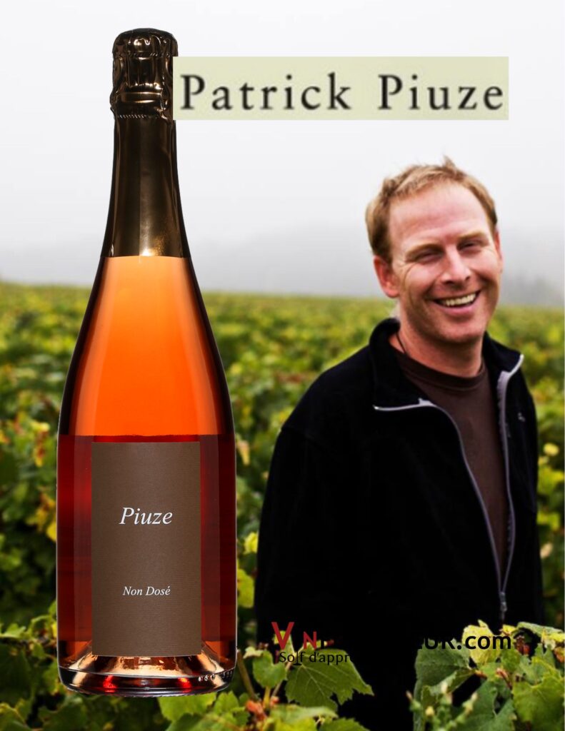 Bouteille de Piuze, Non Dosé rosé, vin effervescent, méthode traditionnelle