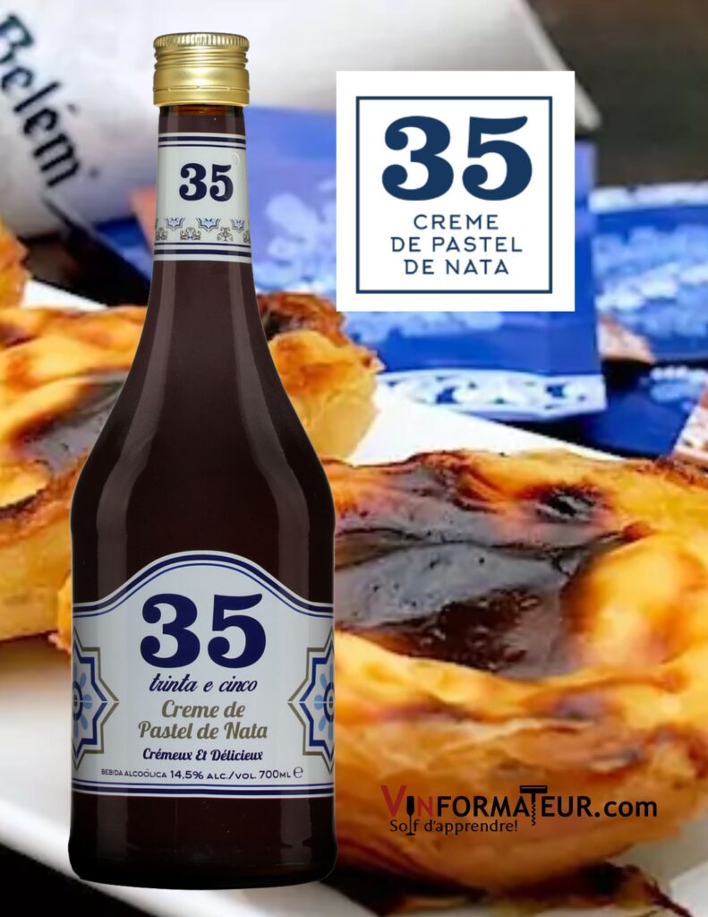Bouteille de Licor 35, Trinta e Cinco, Crème Pastel de Nata, Boisson à la crème, Portugal, 700 ml
