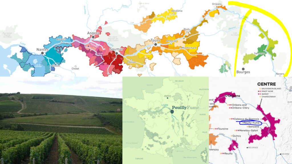Carte viticole du Val de Loire et de l'appellation Centre, Pouilly-Fumé