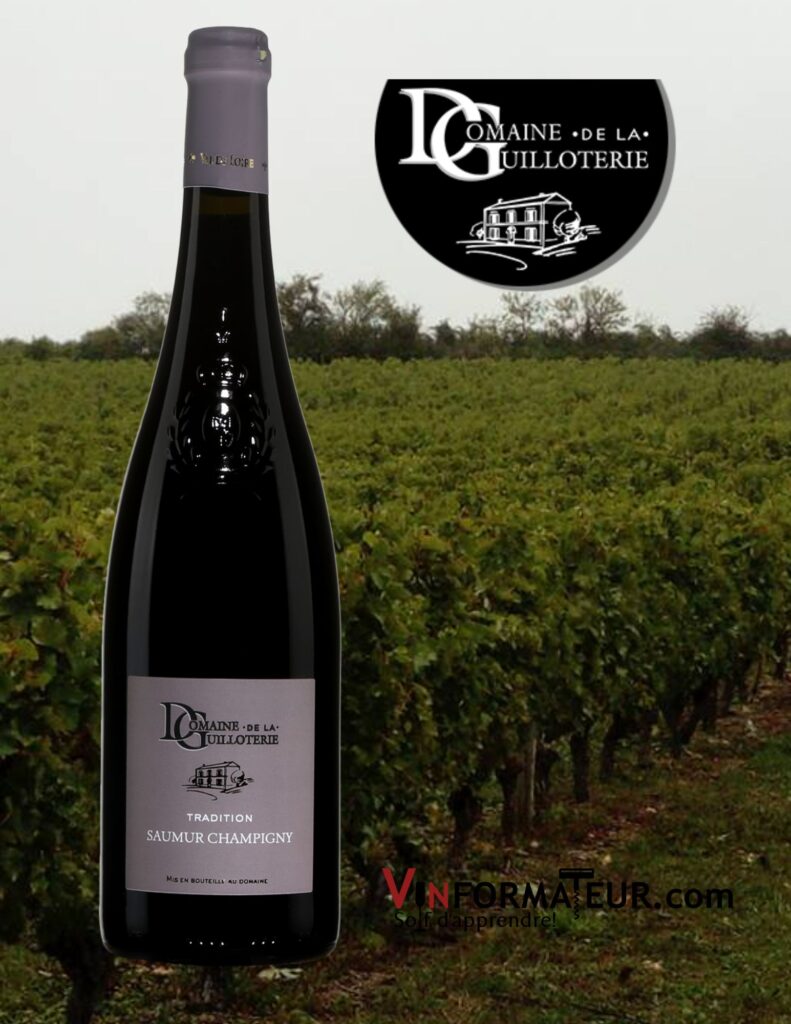 Bouteille de Domaine de la Guilloterie, Cuvée Tradition, France, Val de Loire, Saumur Champigny AOP, Duveau Frères, 2019