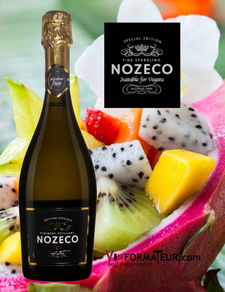Nozeco, boisson pétillante à base de vin sans alcool