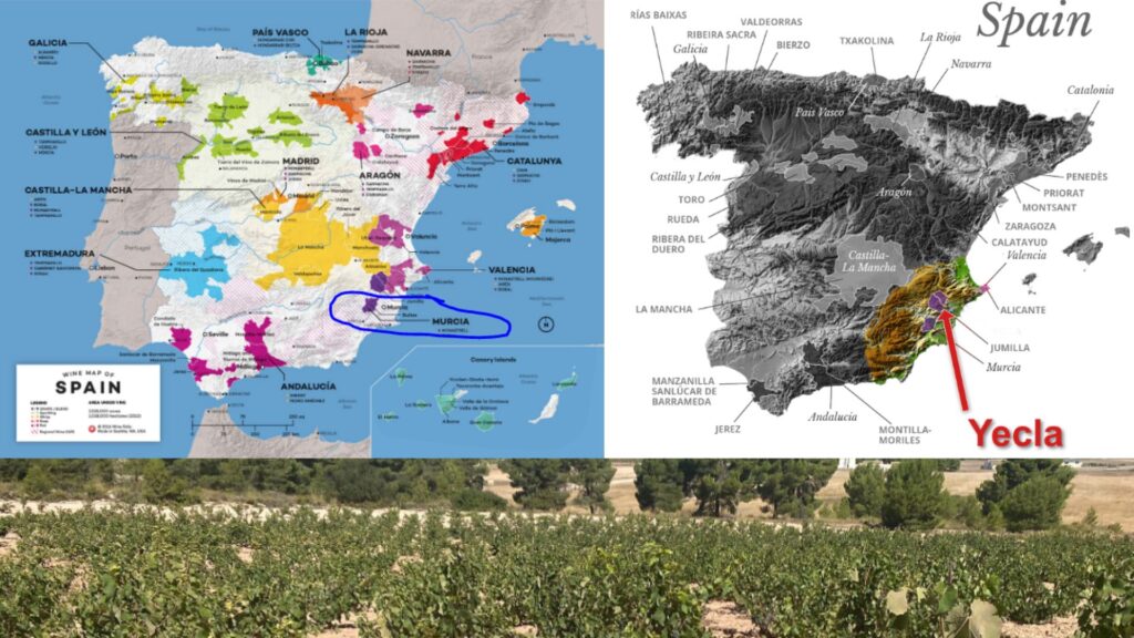 Carte viticole Espagne, Yecla