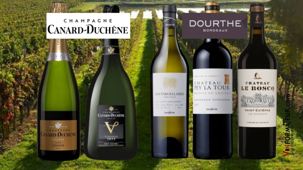 Champagnes Canard-Duchêne et les vins de la maison Dourthe. De belles découvertes.