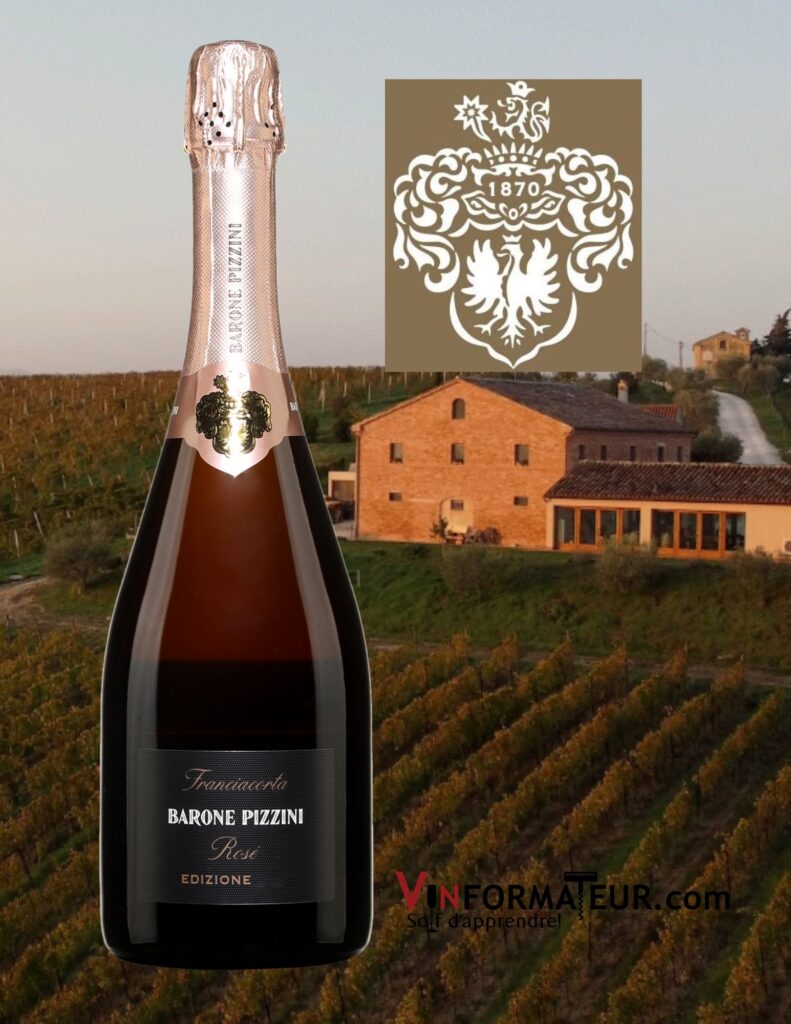 Barone Pizzini, Italie, Franciacorta Rosé, Edizione, Extra Brut bio bouteille