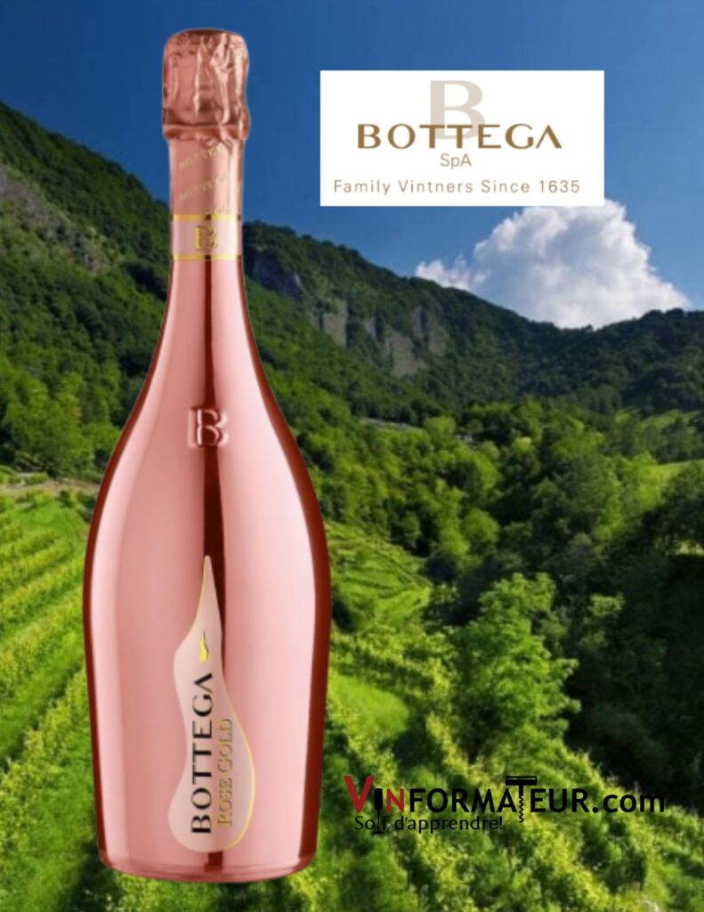 Bottega Rosé Gold, Pinot Nero Spumante Brut Rosé bouteille