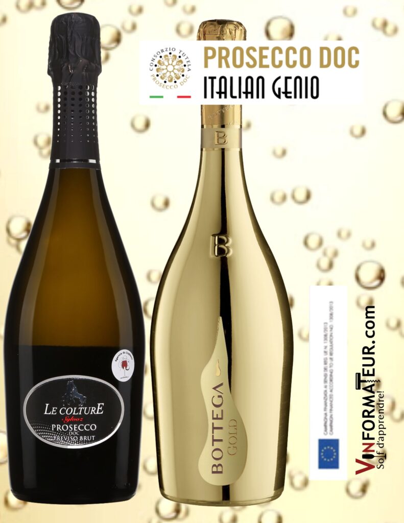 Colture, Prosecco DOC, Treviso Brut, Bottega Gold, Prosecco DOC bouteilles