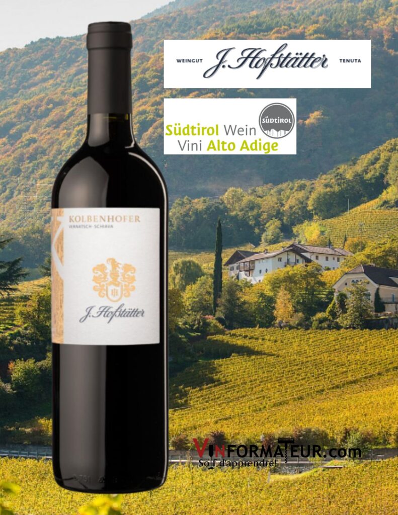 Kolbenhofer, J.Hofstatter, Alto Adige DOC, vin rouge, 2020 bouteille