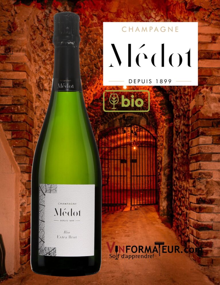 Champagne Médot, Extra Brut bio, Vallée de la Marne, Montagne de Reims, Champagne Lombard bouteille