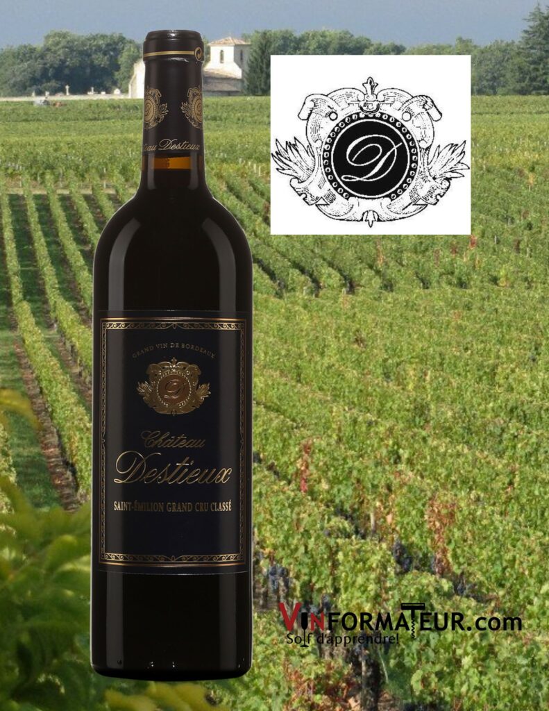 Château Destieux, Bordeaux, Saint Émilion Grand Cru Classé, vin rouge, 2014 bouteille