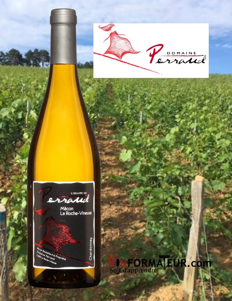 Domaine Perraud, France, Mâcon, La Roche Vineuse, vin blanc, 2017 bouteille