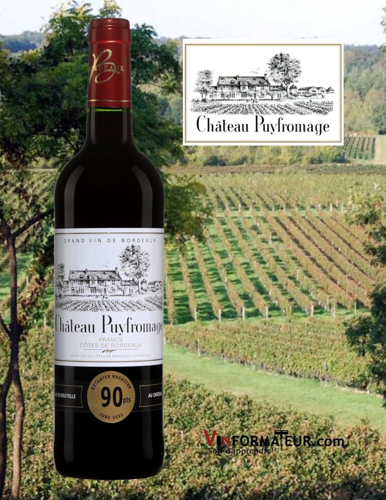 Château Puyfromage, Bordeaux, Francs Côtes de Bordeaux, 2019 bouteille
