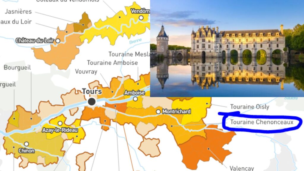 Carte viticole appellation Chenonceaux