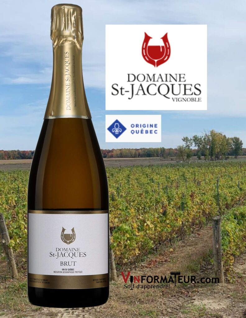 Domaine St-Jacques, vin mousseux, Brut, en conversion bio, 2019 bouteille