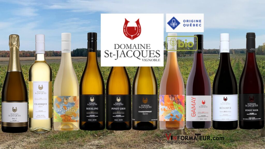 Domaine St-Jacques: des vins bio et en conversion bio: Brut mousseux, Classique, Cuvée Naturelle, Riesling, Pinot Gris, Chardonnay, Cuvée Orange, Gamay, Réserve rouge et Pinot Noir. bouteilles