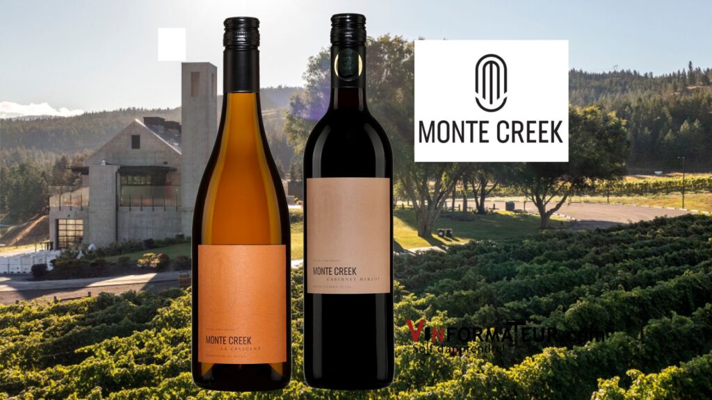 Monte Creek Winery une maison axée sur la durabilité et la biodiversité. Vin orange La Crescent et vin rouge Cab et Merlot.