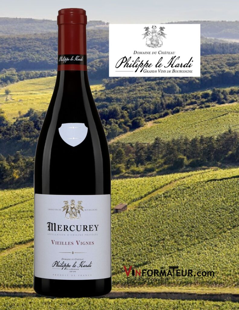 Mercurey, Vieilles Vignes, Philippe Le Hardi, France, Bourgogne, Côte Chalonnaise, vin rouge, 2020 bouteille
