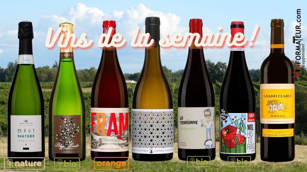 Voici vos vins de la semaine!