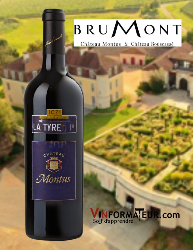 Château Montus, La Tyre, vin rouge, 2008 bouteille