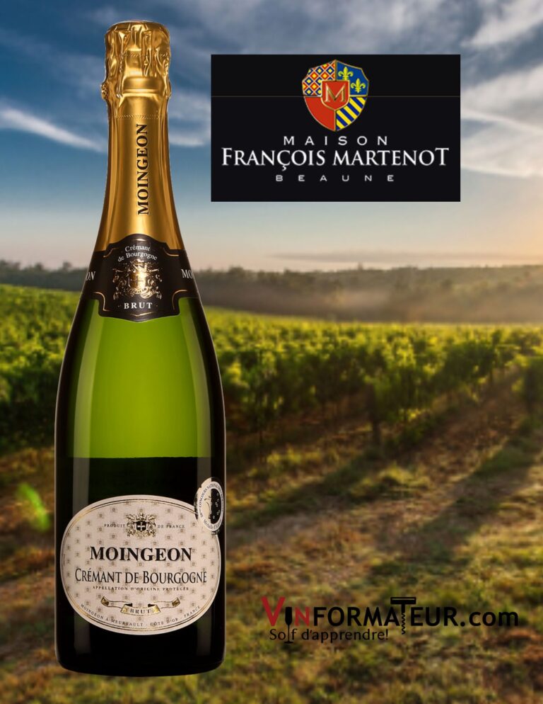 Moingeon, vin mousseux, Crémant de Bourgogne, Brut bouteille