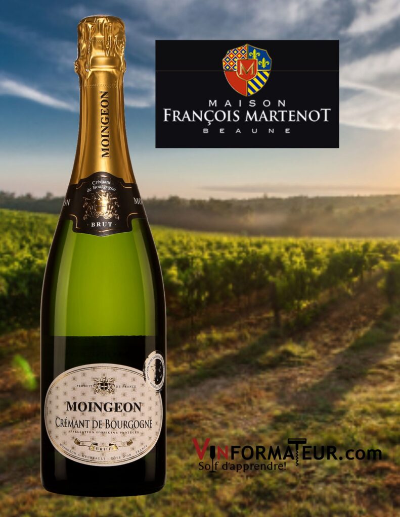 Moingeon, vin mousseux, Crémant de Bourgogne, Brut bouteille