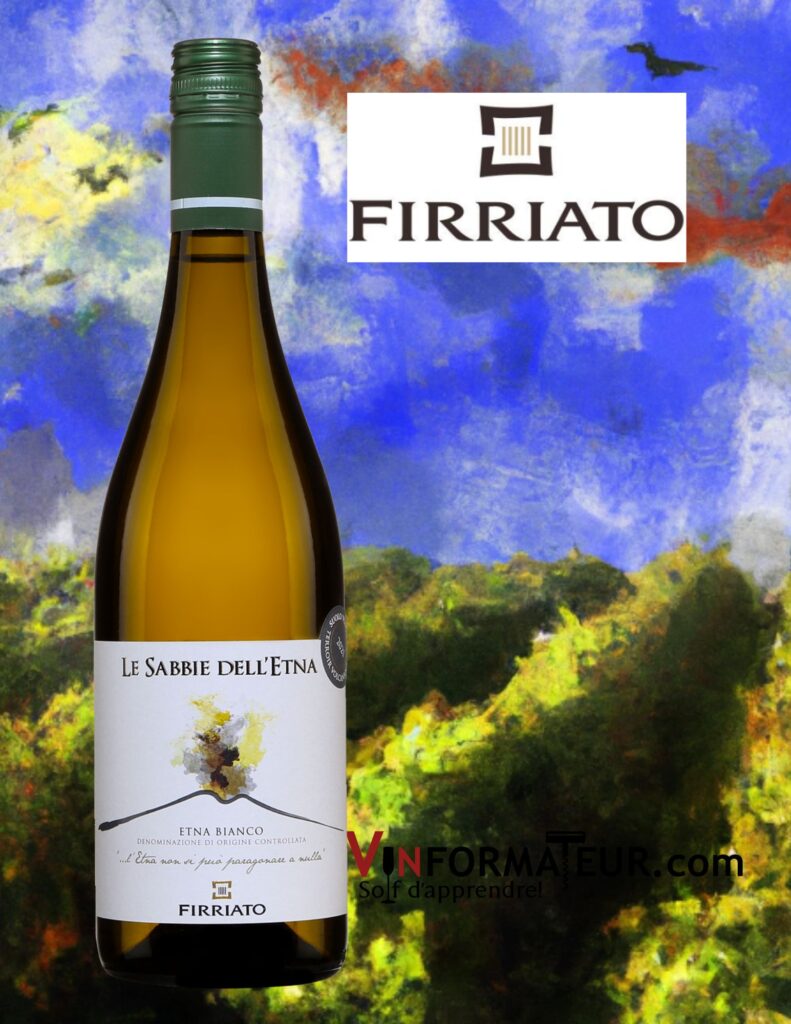 Le Sabbie Dell’etna, Italie, Sicile, Etna Bianco, Domaine Firriato, vin blanc, 2021 bouteille