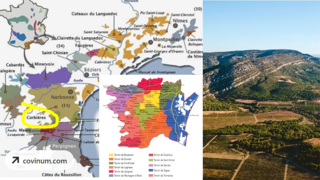 Carte viticole Languedoc-Roussillon, Corbières