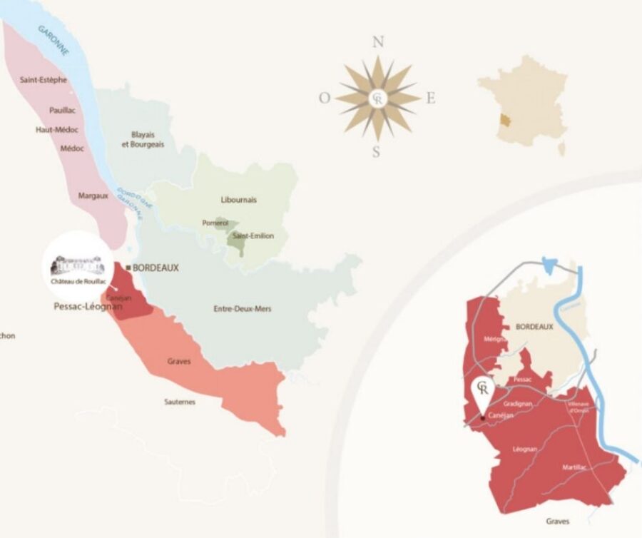 Carte viticole Pessac-Léognan
