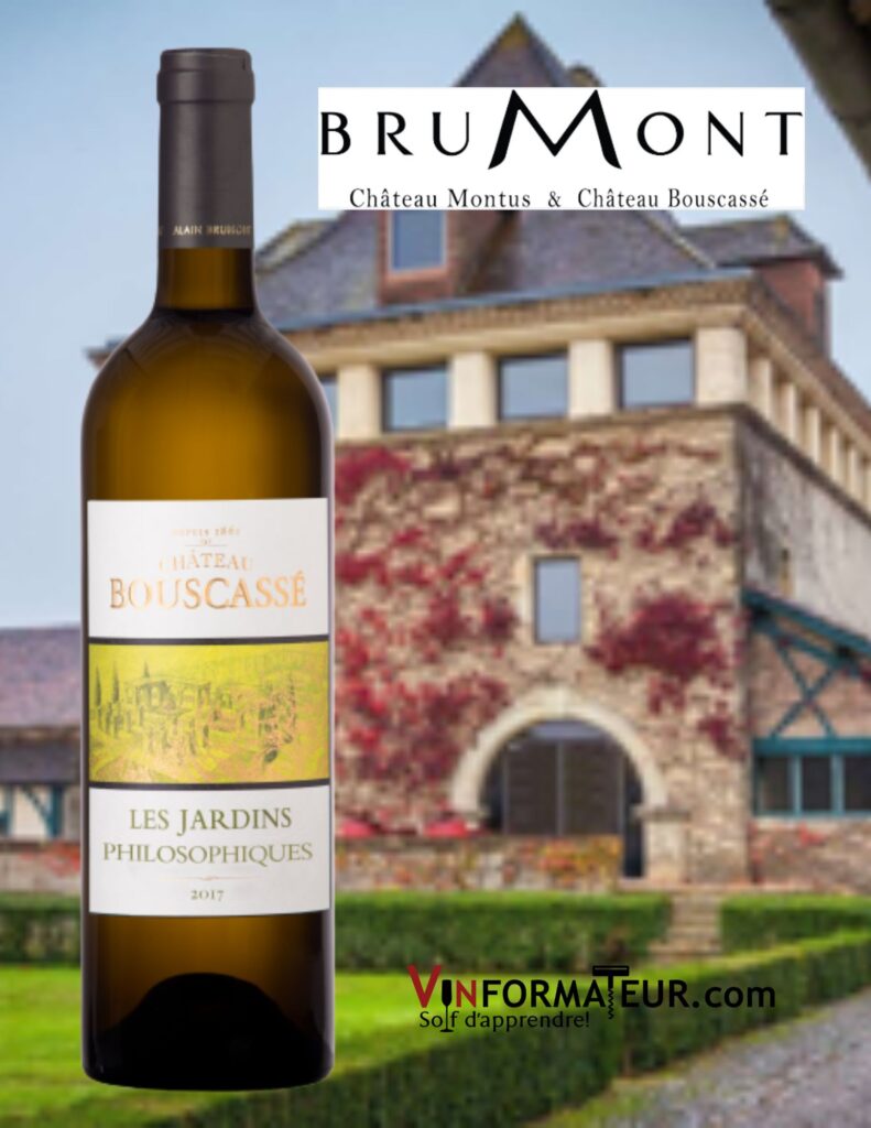 Château Bouscassé, Les Jardins Philosophiques, Pacherenc du Vic-Bihl, vin blanc, 2017 bouteille