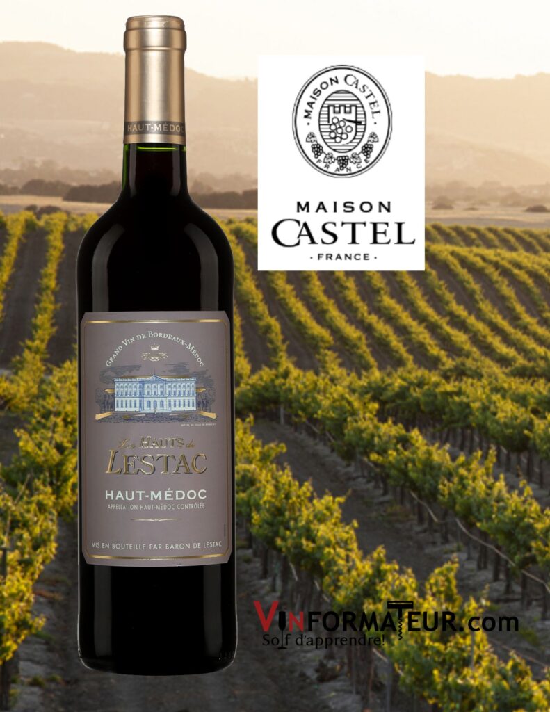 Les Hauts de Lestac, Haut-Médoc, Baron de Lestac, vin rouge, 2019 bouteille