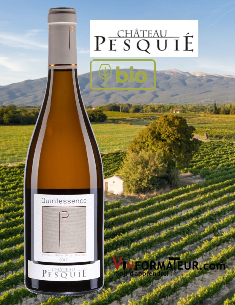 Quintessence, Château Pesquié, AOC Ventoux, vin blanc bio, 2021 bouteille