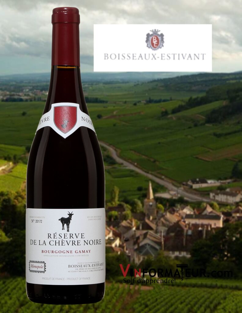 Réserve de la Chèvre Noire, Bourgogne Gamay AOC, vin rouge, 2021 bouteille