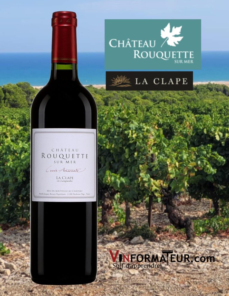 Château Rouquette sur Mer, Cuvée Amarante, Languedoc-Roussillon, La Clape AOC, vin rouge, 2020 bouteille