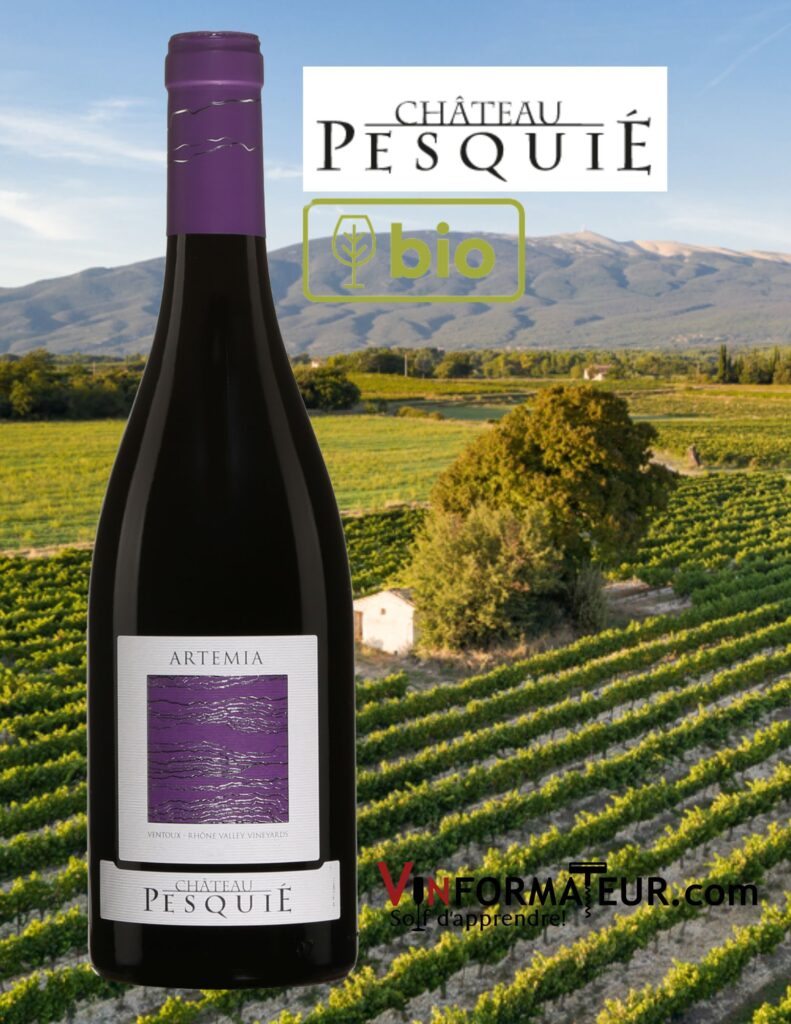 Artemia, Château Pesquié, AOC Ventoux, vin rouge bio, 2019 bouteille