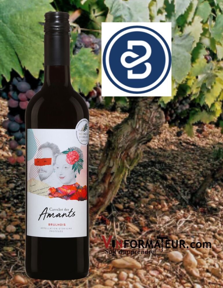 Carrelots des Amants, Vin Rouge, France, Sud-Ouest, AOC Brulhois, Les Vignerons du Brulhois, 2020 bouteille