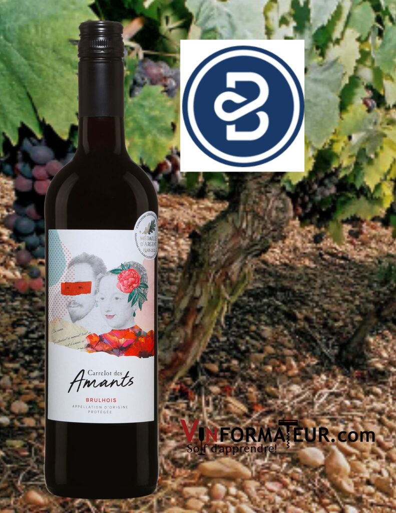 Carrelots des Amants, Vin Rouge, France, Sud-Ouest, AOC Brulhois, Les Vignerons du Brulhois, 2020 bouteille