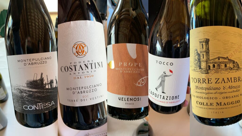Vins de l'appellation Montepulciano d'Abruzzo