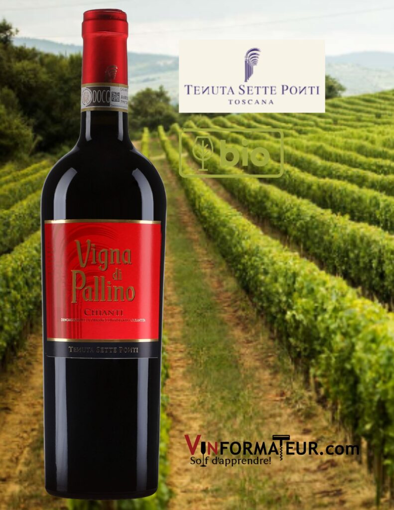 Tenuta Sette Ponti, Vigna di Pallico, Chianti DOCG, vin rouge bio, 2019 bouteille