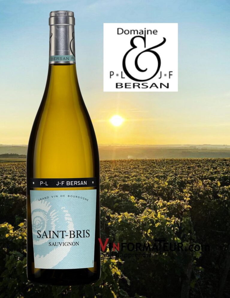 Sauvignon, Saint-Bris, France, Bourgogne et Grand Auxerrois, PL et JF Bersan, vin blanc, 2018 bouteille