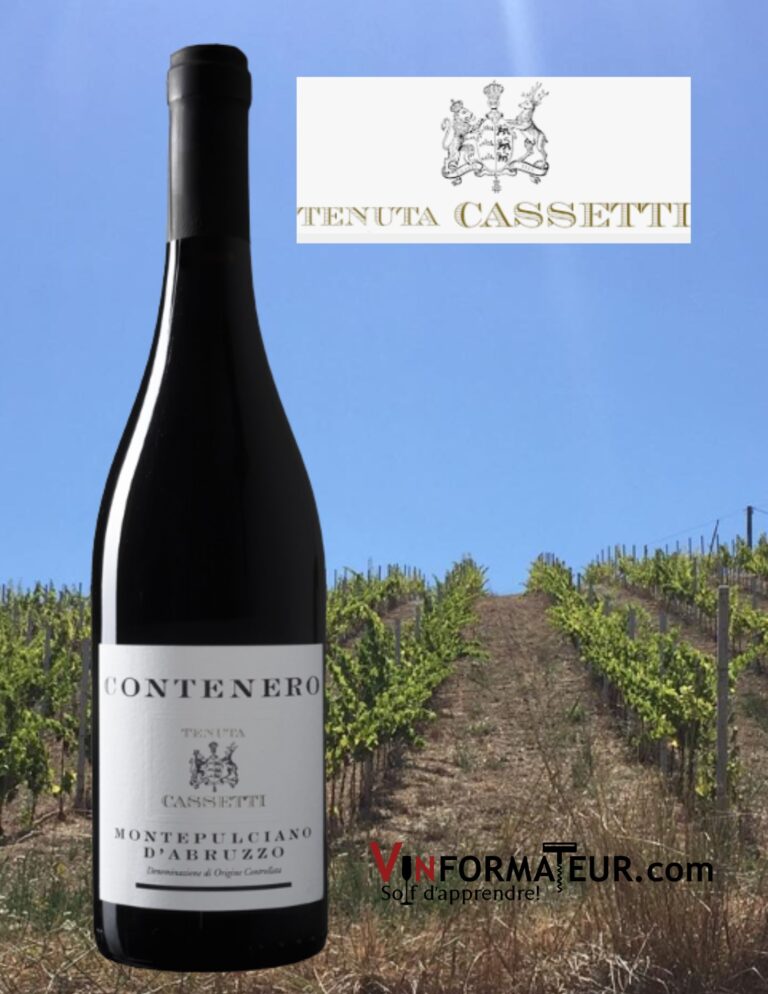 Contenero, Montepulciano d’Abruzzo, Tenura Cassetti, cépage : Montepulciano 100%, vin rouge, 2020 bouteille