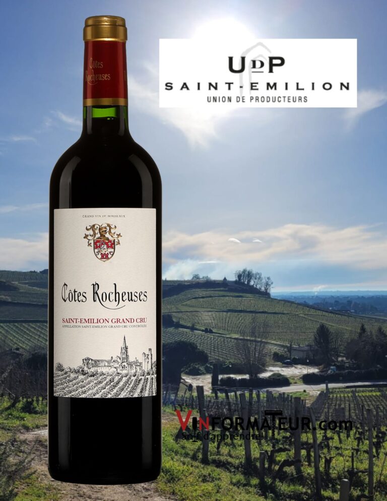 Côtes Rocheuses, Saint-Émilion Grand Cru, Bordeaux, vin rouge, 2016 bouteille