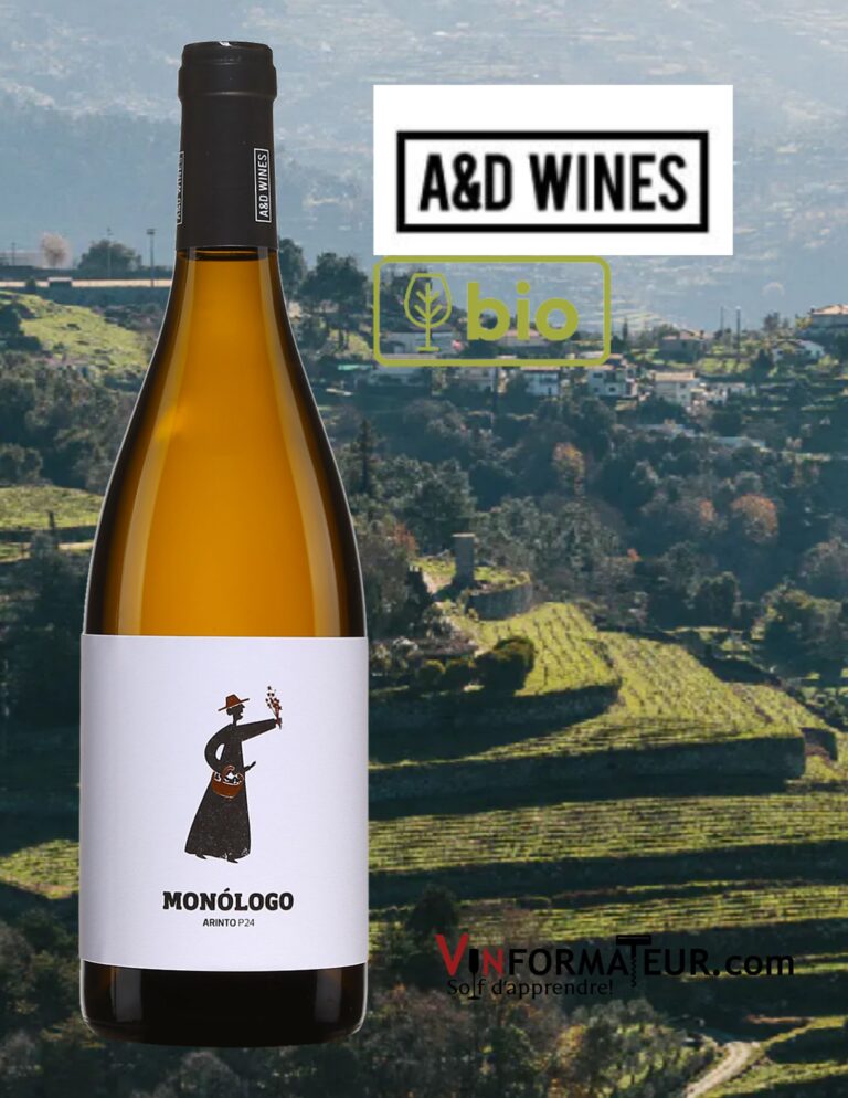 Monologo, Arinto, Portugal, Vinho Verde, A&D Wines, vin blanc vegan et bio, 2022 bouteille